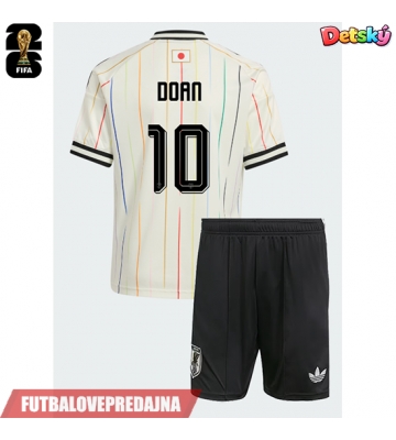 Lacne Dětský Futbalové dres Japonsko Ritsu Doan #10 MS 2026 Krátky Rukáv - Preč (+ trenírky)